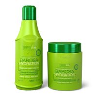 Kit-Babosa-no-Cabelo-Forever-Liss-com-Shampoo-300ml-e-Mascara-250g