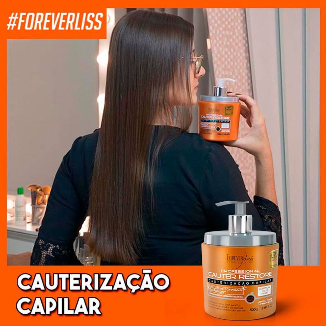 Cauter Restore Passo Único Forever Liss 500g - Shop dos Cabelos