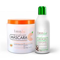 Kit-Mascara-Vitamina-C-450g-com-Shampoo-Day-By-Day-GANHE-Sombra-Nude-Forever-Liss-resultado